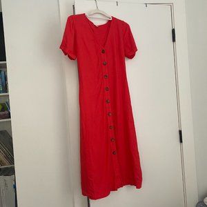 Linen Midi Dress
